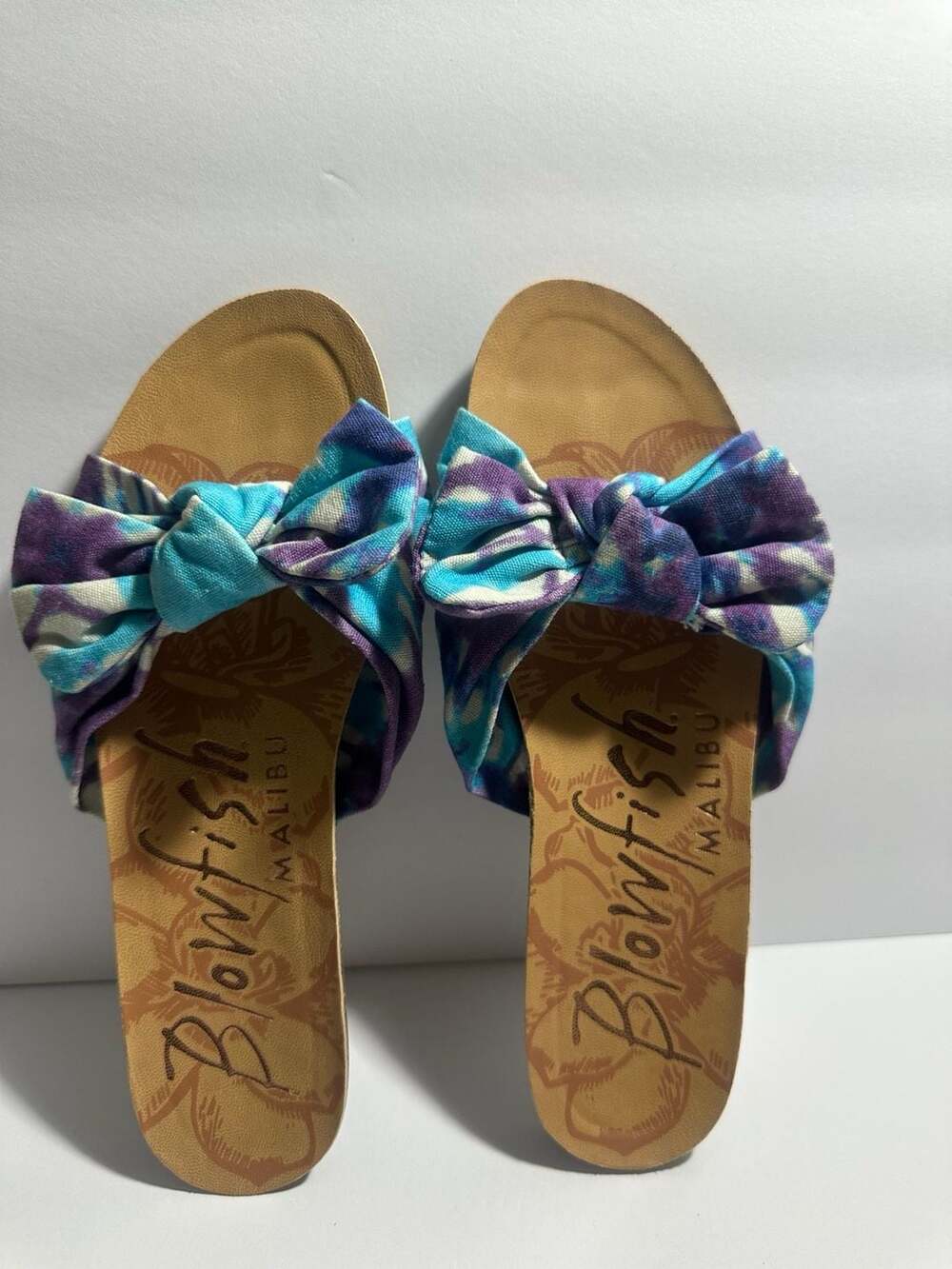 Blowfish Malibu Laney Tie Dye Bow Slide Sandals Size: 6